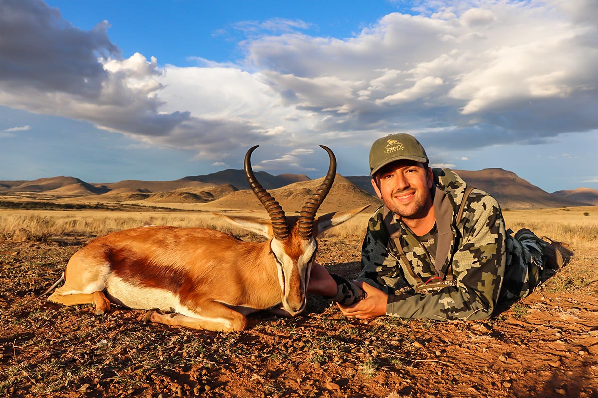 Larence Feuer on safari with John X 8