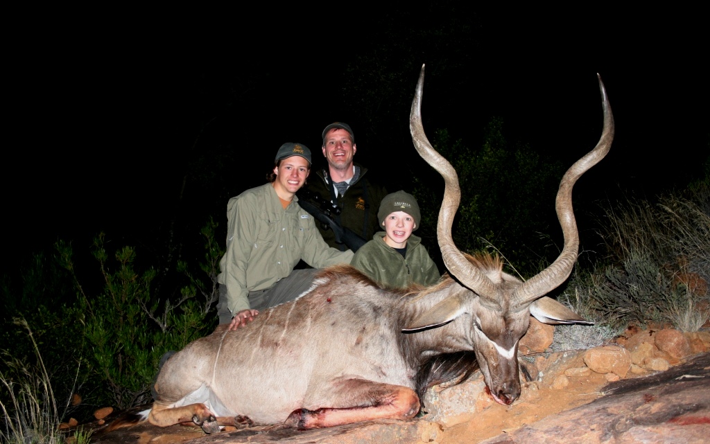 For Seth it was a epic hunt on a great East Cape Kudu. The stalk was long, in difficult terrain, but more concerning was the fading light. In the end it was up to him to make our one chance count... what a great hunt!