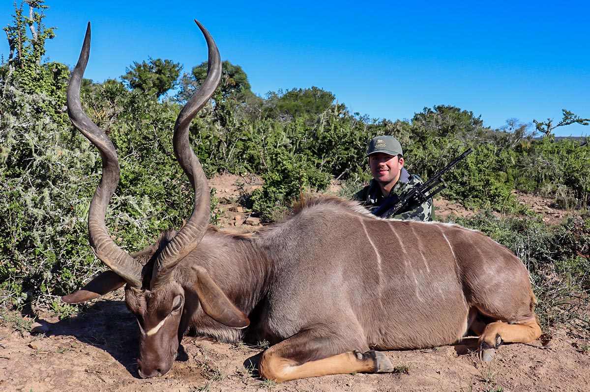 Larence Feuer on safari with John X 1