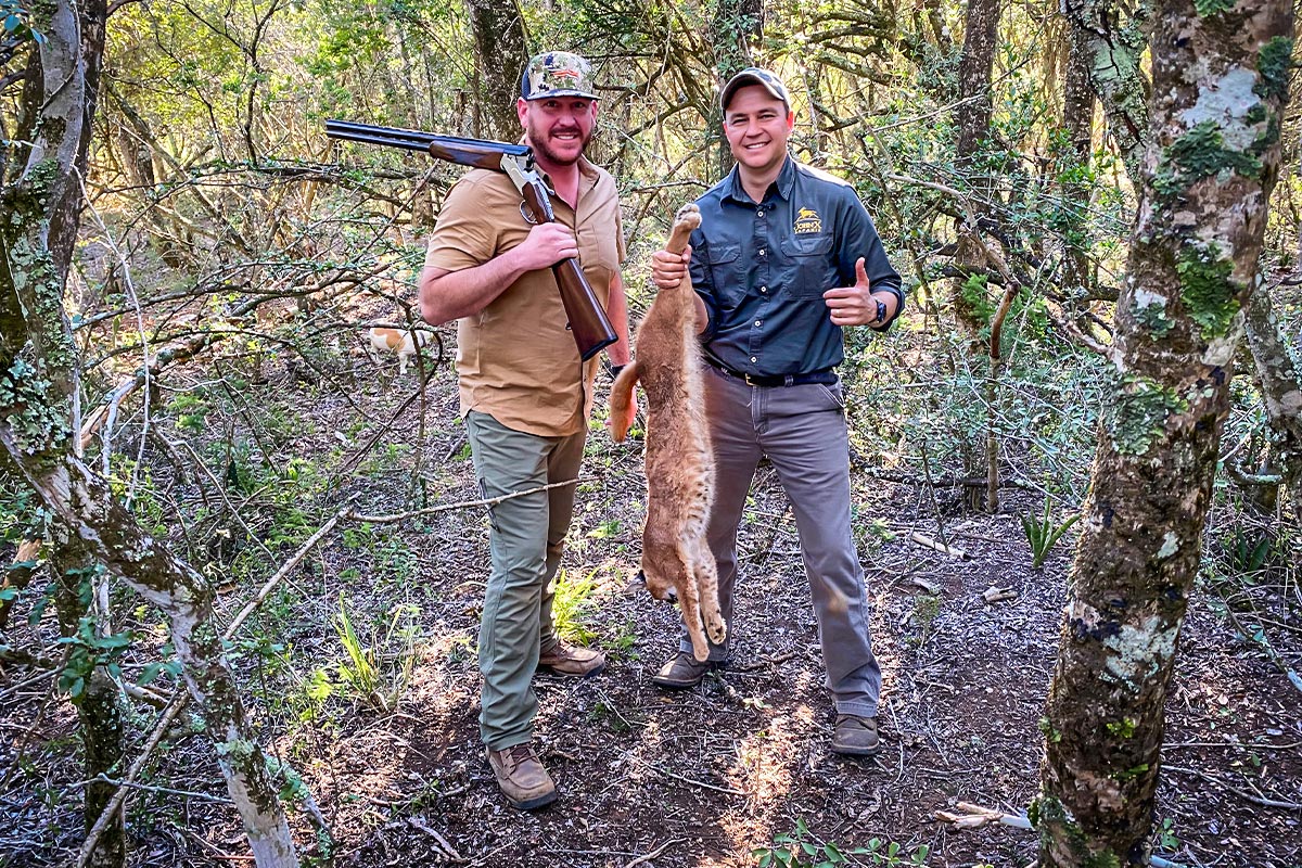 Justin in Africa with John X and Trophy House Taxidermy 2