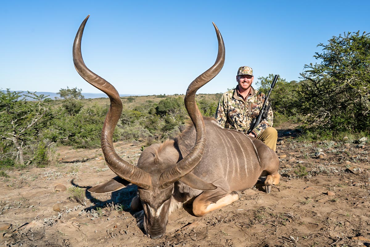 Justin in Africa with John X and Trophy House Taxidermy 11