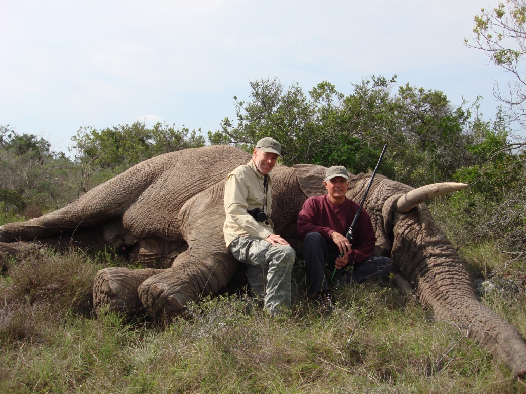 Dennis with Max and his Green hunted Elephant.