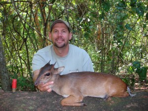 Steve and a well earned Blue Duiker!