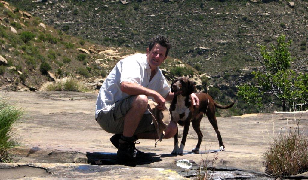 Stephen with his dog Bella John X Safaris