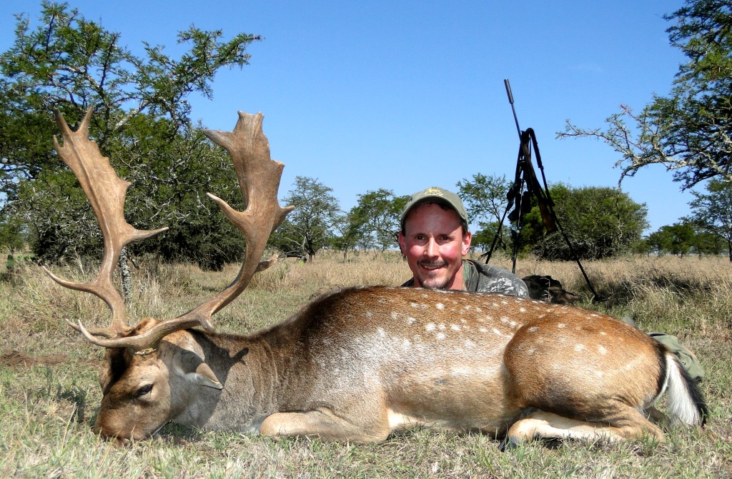 As for Brian Nelson, the biggest character on safari, and now fondly known as the "Butterfly catcher" (don't ask us - ask Chad Badger?) Brian hunted a bunch of great trophies, but we all loved his Fallow Deer stag.